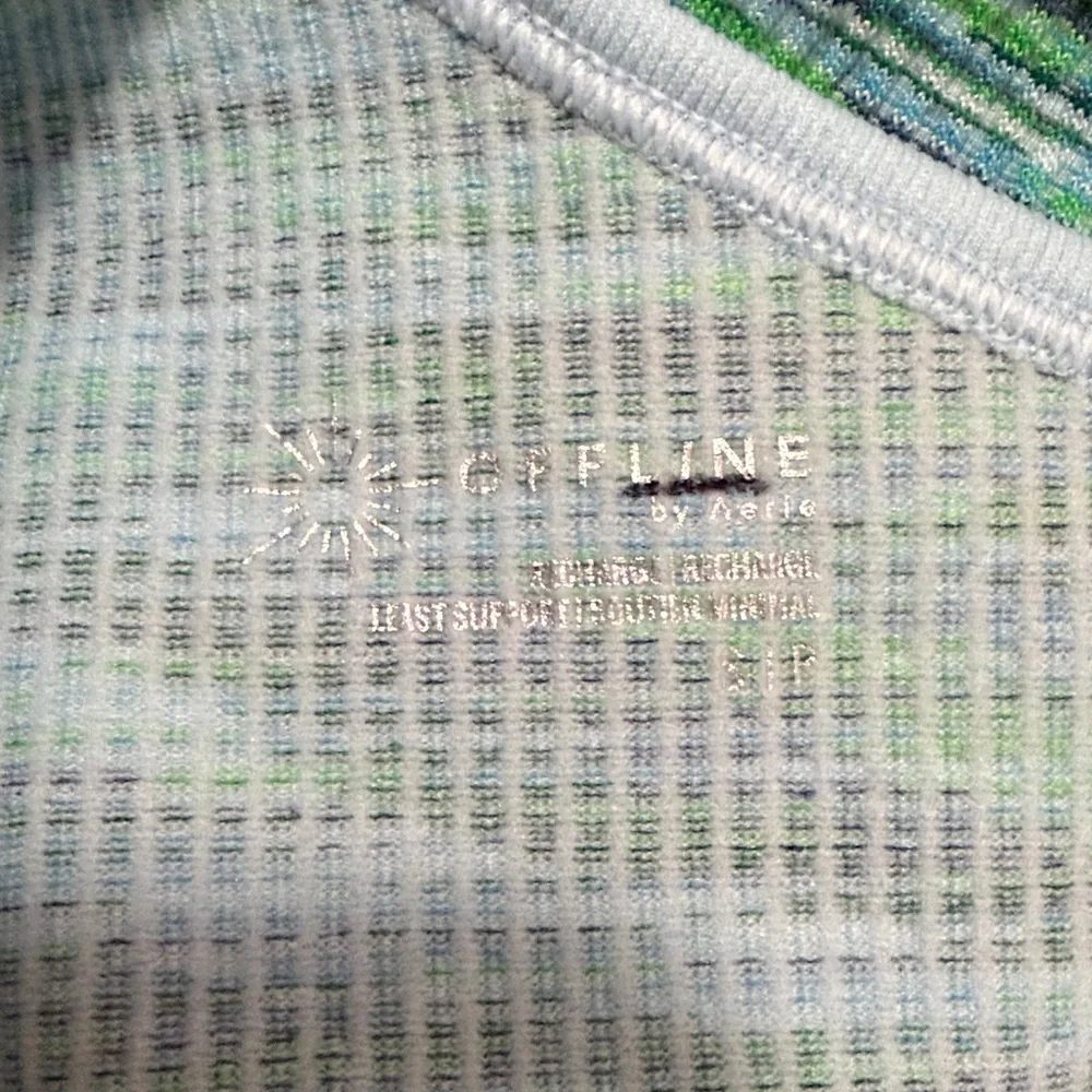 Offline by Aerie Split One Shoulder Long Line Sports Bra, sz S - Picture 3 of 7